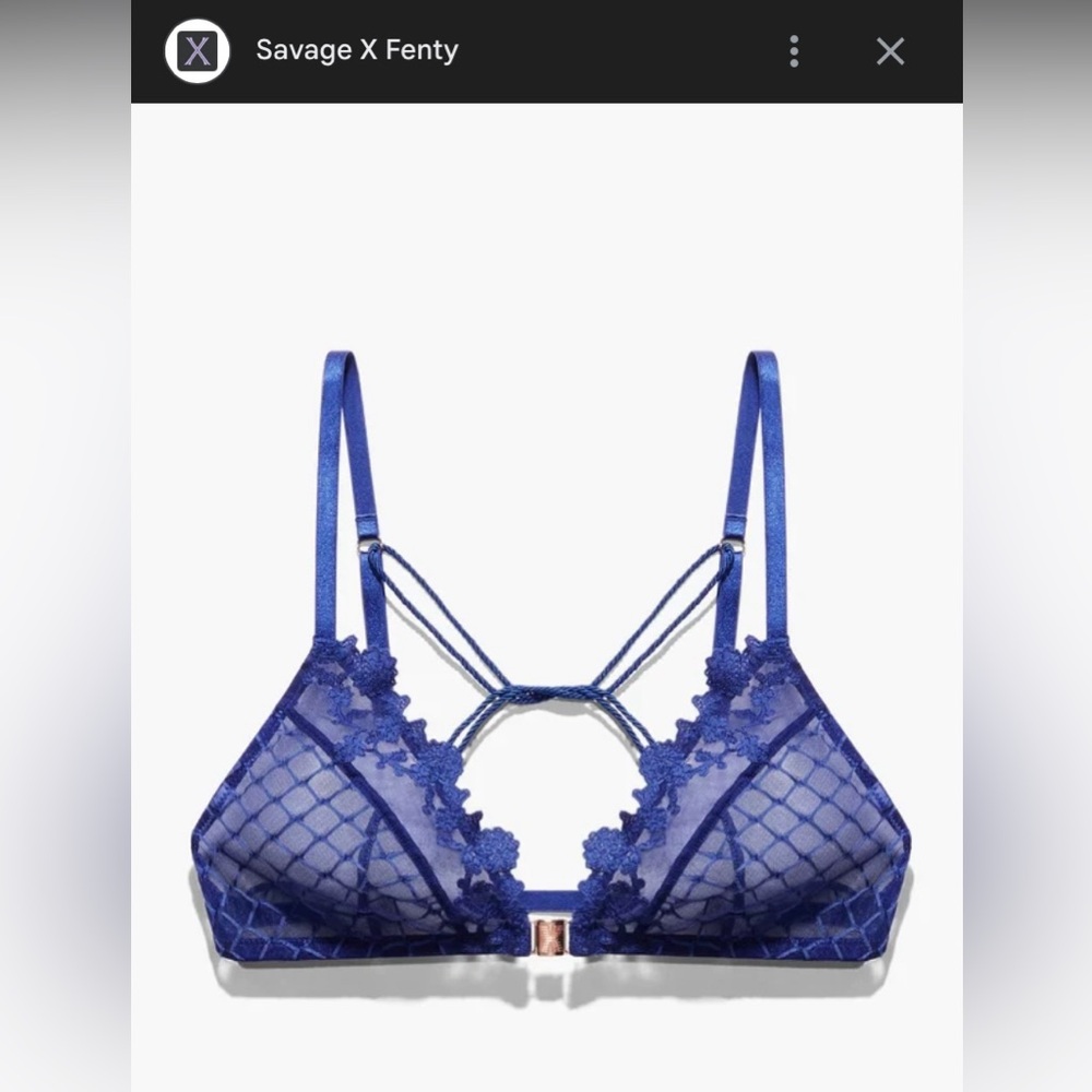 Sexy Blue Lace Bralette